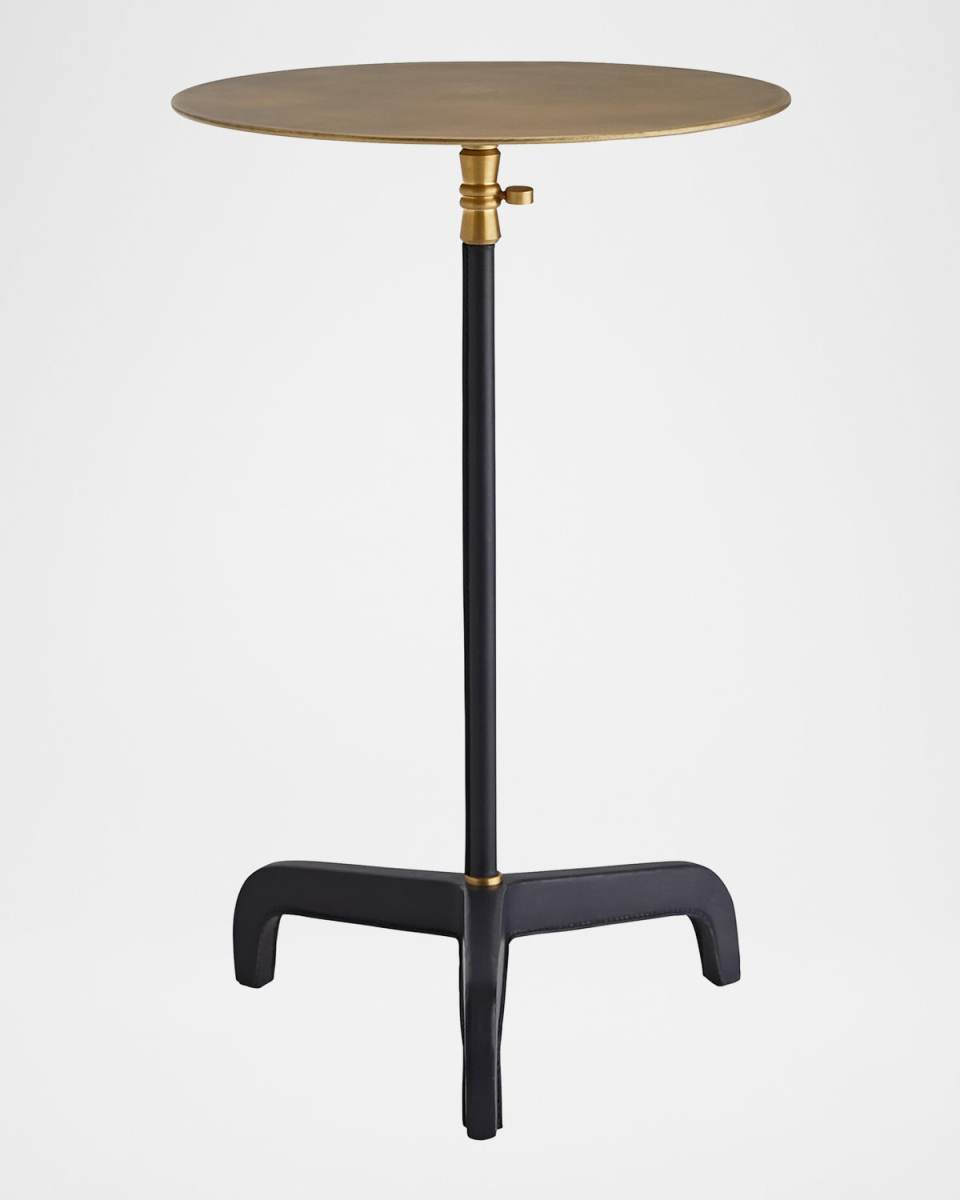 Addison Adjustable Leather Accent Table